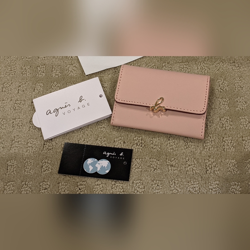 Agnes B pink card case / key pouch